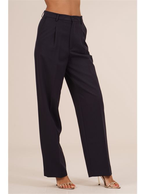 Pantalone palazzo gessato Elmas Phil | 011296BLU